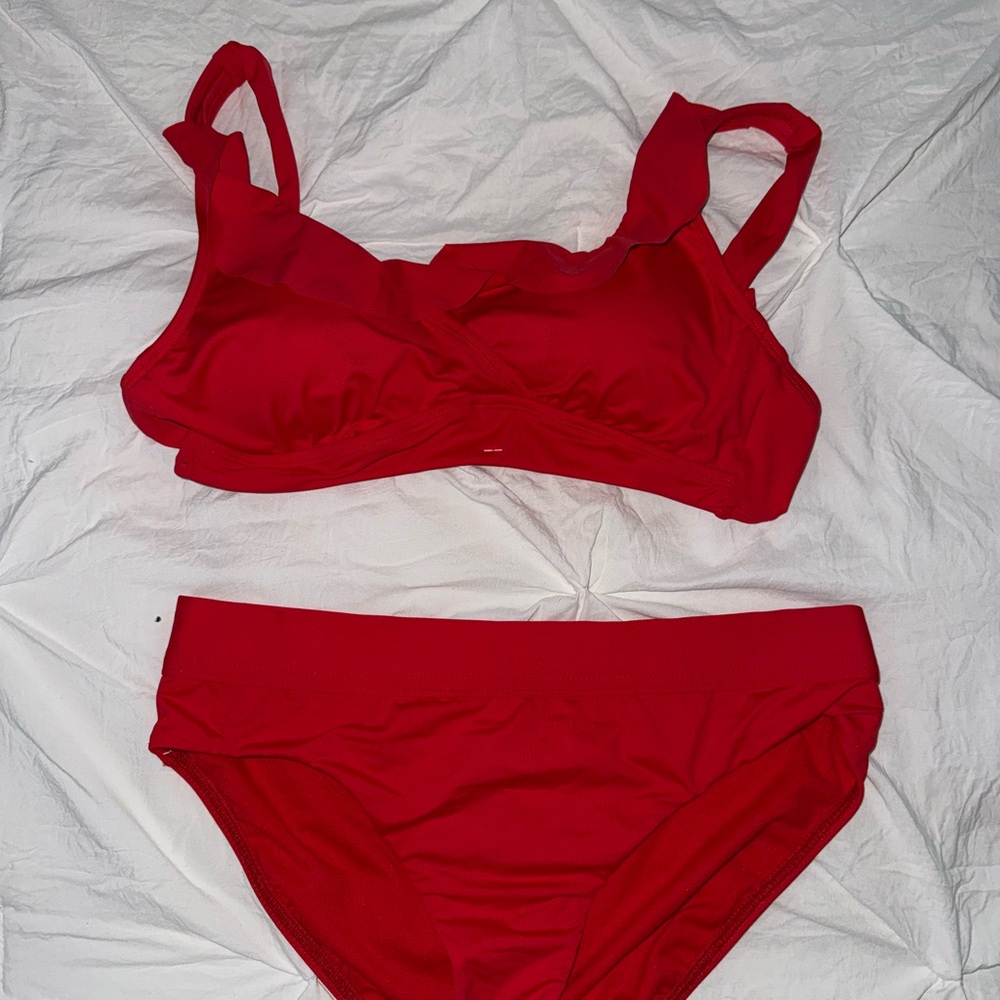 Red Women's Swimwear Set